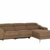 Hoeksalon Mana 272x174cm - stof - cognac met relax