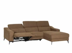 Hoeksalon Mana 272x174cm - stof - cognac met relax