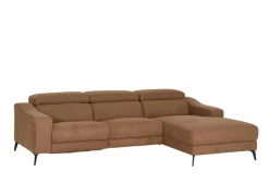 Hoeksalon Mana 272x174cm - stof - cognac