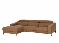 Hoeksalon Mana 272x174cm - stof - cognac