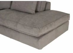 Hoeksalon Marlon 332x268cm - stof - grijs