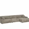 Hoeksalon Massa 354x168cm - stof - taupe