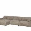 Hoeksalon Massa 354x168cm - stof - taupe