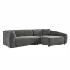 Hoeksalon Maui 285x163cm - stof - grijs