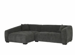 Hoeksalon Maui 285x163cm - stof - grijs