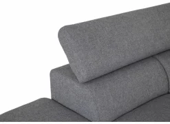 Hoeksalon Milton 302x238cm - stof - castle 153 grijs met relax