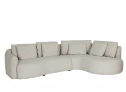 Hoeksalon Mimosa 318x230cm - stof - naturel