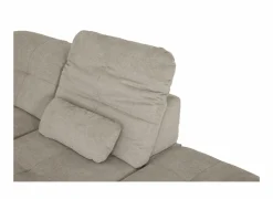 Hoeksalon Naja 353x255cm - stof - desert met bedfunctie en zitdiepteverstelling