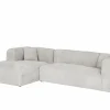 Hoeksalon Nuoro HB 295x170cm - ribfluweel - wit