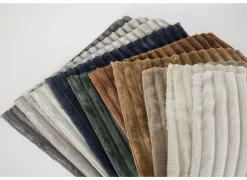 Hoeksalon Nuoro HB 295x170cm - ribfluweel - wit