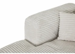 Hoeksalon Nuoro HB 295x170cm - ribfluweel - wit