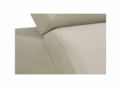 Hoeksalon Nyx 322x257cm - leder - lichtgrijs