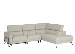 Hoeksalon Oltens 281x228cm - stof - beige met relax