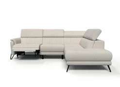 Hoeksalon Oltens 281x228cm - stof - beige met relax