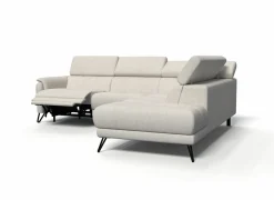 Hoeksalon Oltens 281x228cm - stof - beige met relax