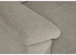 Hoeksalon Poppy 317x249cm - stof - beige met relax & bedfunctie