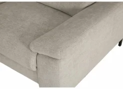 Hoeksalon Poppy 317x249cm - stof - beige met relax & bedfunctie