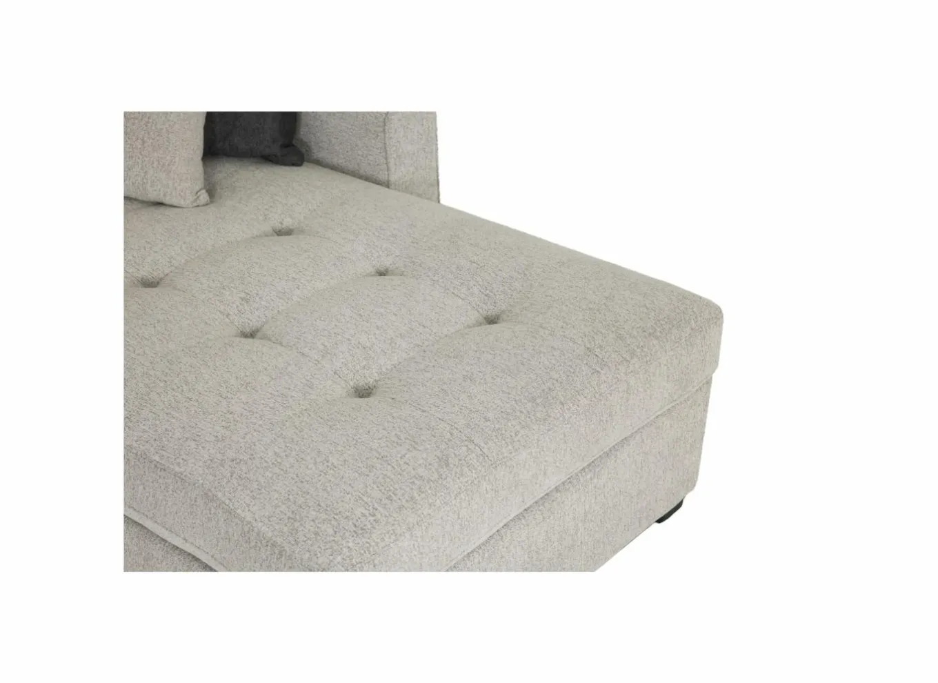 Hoeksalon Ramon 319x176cm - stof - lichtgrijs