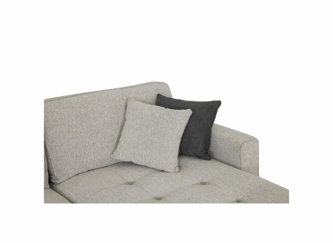 Hoeksalon Ramon 319x176cm - stof - lichtgrijs