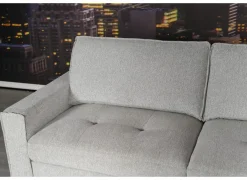 Hoeksalon Ramon 319x176cm - stof - lichtgrijs