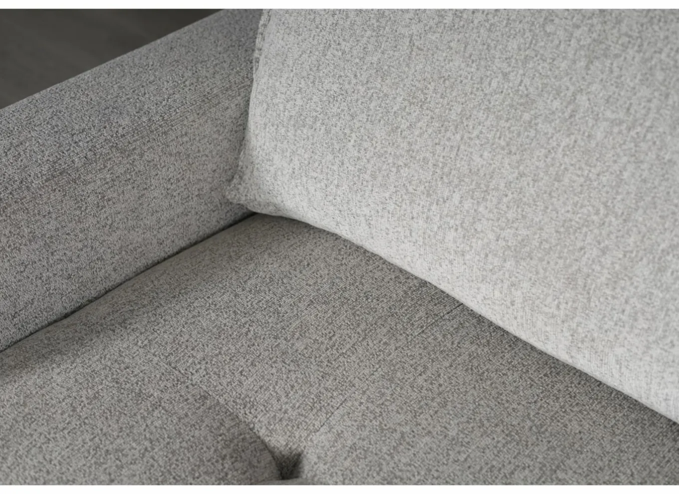 Hoeksalon Ramon 319x176cm - stof - lichtgrijs