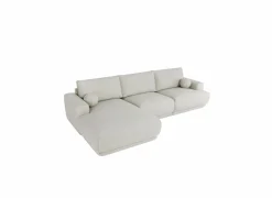 Hoeksalon Ramusio 319x169cm - stof - beige