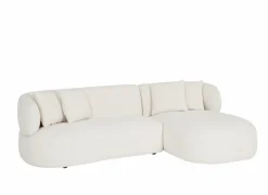 Hoeksalon Rumi 260x163cm - stof - wit