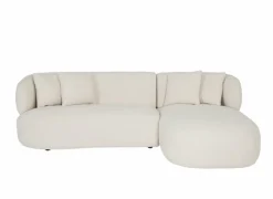 Hoeksalon Rumi 260x163cm - stof - wit