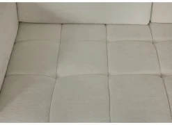 Hoeksalon Satellite-S 323x222cm - stof - naturel met poef en zitdiepteverstelling