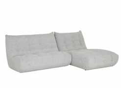 Hoeksalon Schiva 262x173cm - stof - lichtgrijs