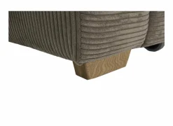 Hoeksalon Slider 279x186cm - ribcord stof - bruin met bedfunctie