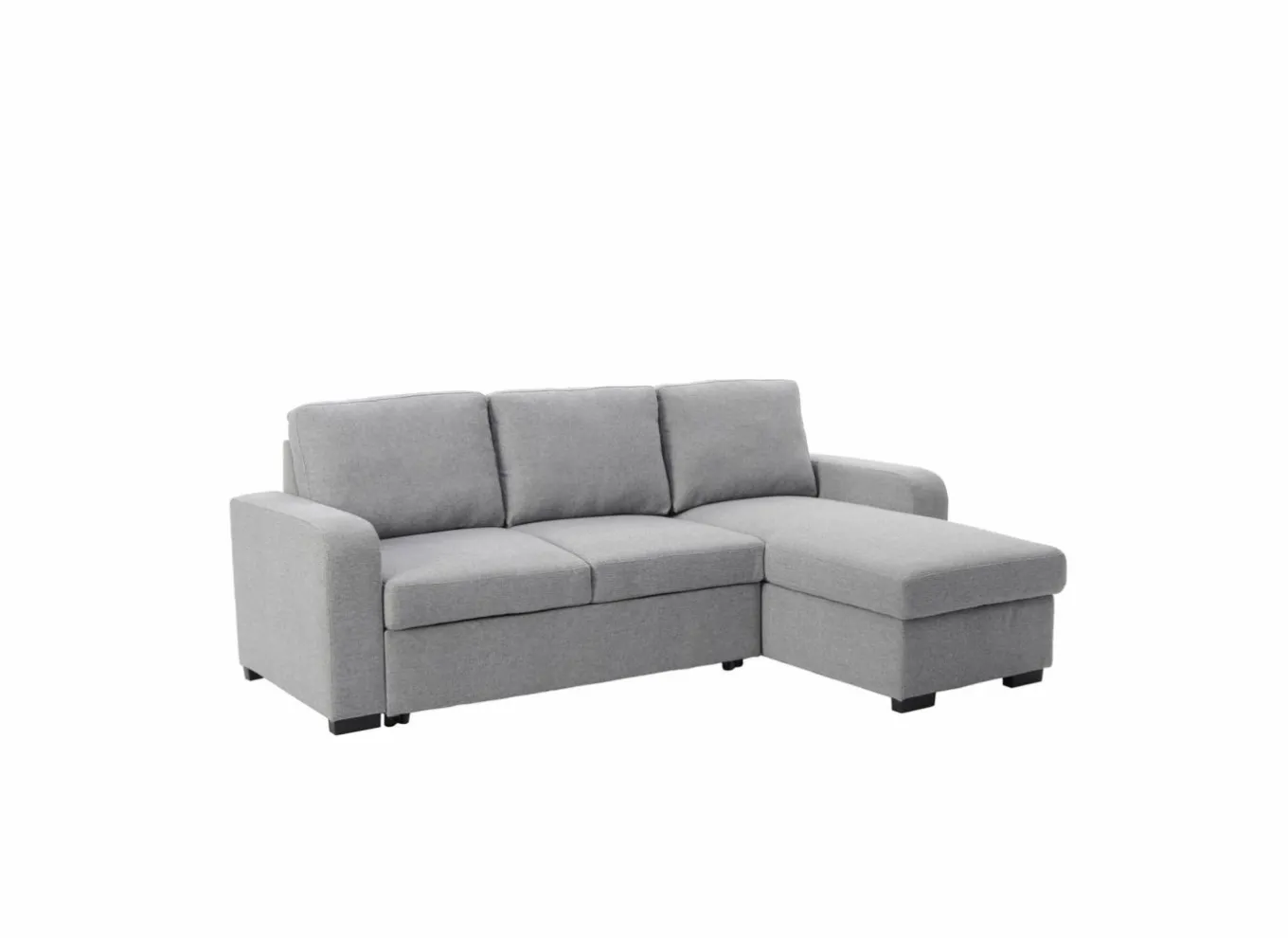 Hoeksalon Zenith 243x156cm - stof - grijs - 2 persoons met slaapfunctie