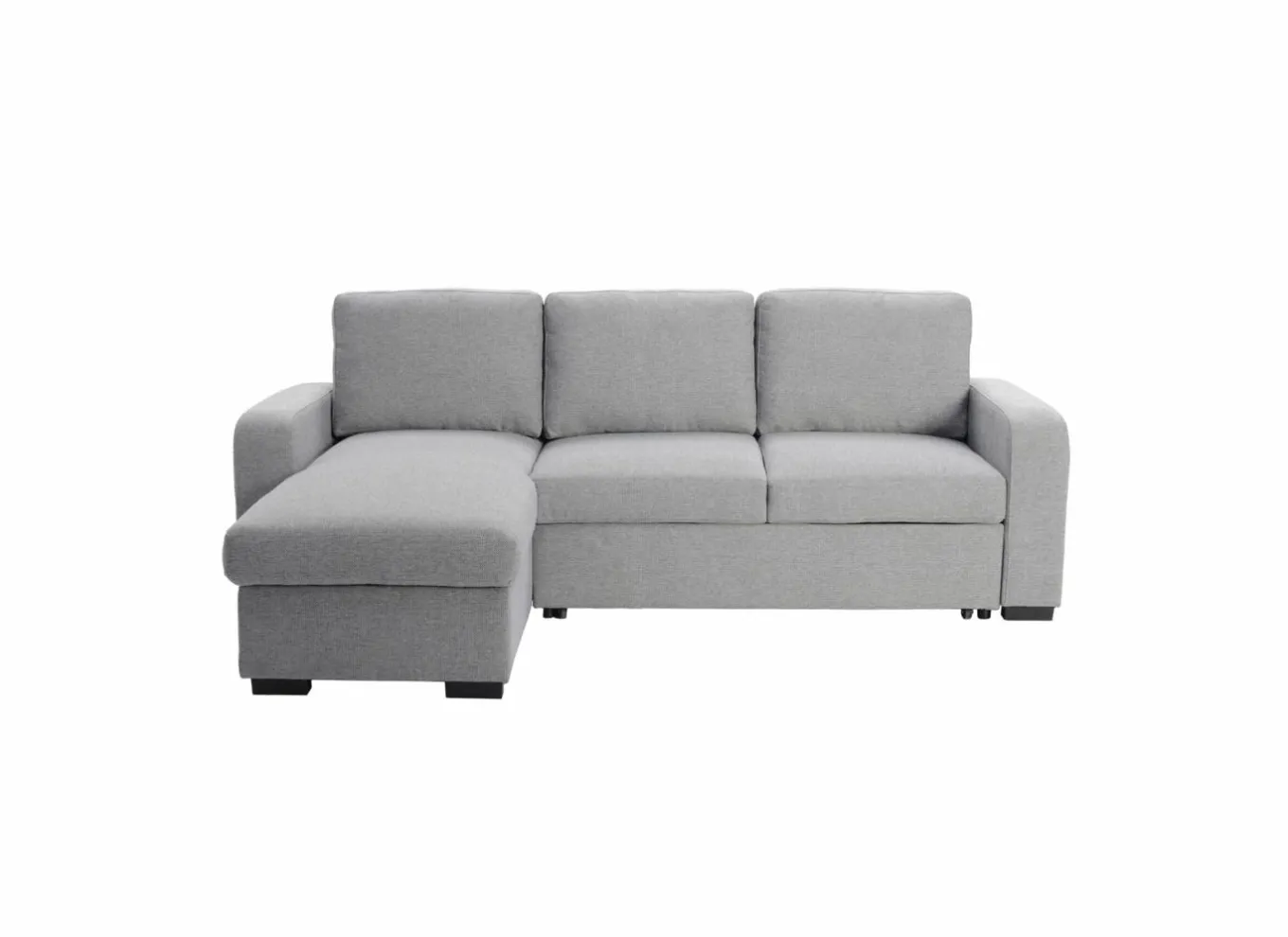 Hoeksalon Zenith 243x156cm - stof - grijs - 2 persoons met slaapfunctie