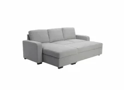 Hoeksalon Zenith 243x156cm - stof - grijs - 2 persoons met slaapfunctie