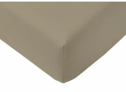 Hoeslaken Arya 160x200cm - katoen - mastiek