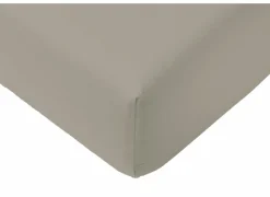 Hoeslaken Lauren 160x200cm - jersey katoen - mastiek