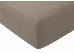 Hoeslaken Venturo 160x200cm - flanel - taupe