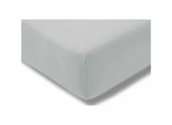 Hoeslaken 180/200x200/220cm jersey katoen lichtgrijs