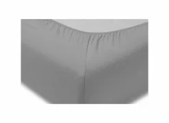 Hoeslaken 180/200x200/220cm jersey katoen grijs