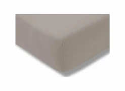 Hoeslaken 180/200x200/220cm jersey katoen taupe