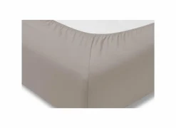 Hoeslaken 180/200x200/220cm jersey katoen taupe