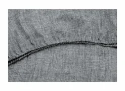 Hoeslaken 140x200cm katoen donkergrijs