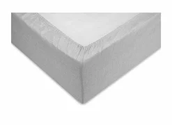 Hoeslaken 90x200cm katoen dove grey