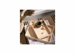 Houten dienblad set van 2