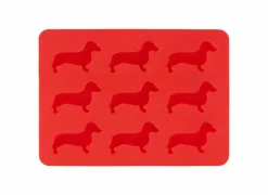 Ijsblokjesvorm Teckel silicone - rood