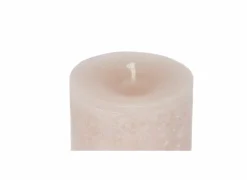 Kaars Cilinder  Ø7x15cm - rustiek - poederroze