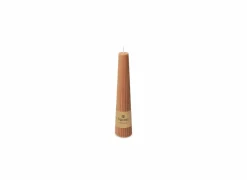 Spaas Kaars Obelisk geribbeld 25u beige
