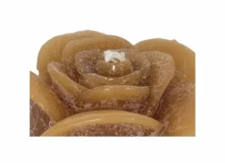 Kaars Roses Sculptures S Ø8,50x6,50cm - rustiek - cognac