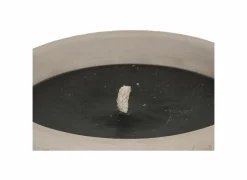 Kaarsenhouder beton Ø18x10cm - terracotta - grijs