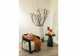 Kaarsenhouder geribbeld M Ø11,5x9,5x8cm - glas - smoke